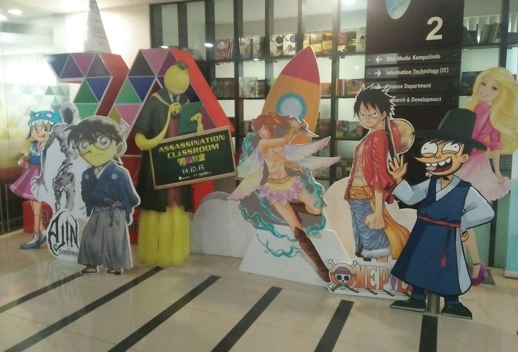 Elex Media HQ visit Characters from manga published by Elex Media. (Halimun Muhammad)
