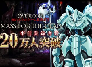 Smartphone game, “MASS FOR THE DEAD”, based on “OVERLORD” anime and novels hit 200,000 Pre-Registrations!
