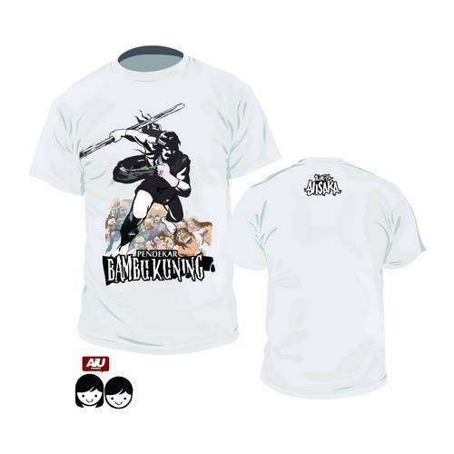 t-shirt pendekar bambu kuning