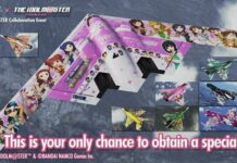 Sambut Pesawat iDOLM@STER di game Ace Combat Infinity
