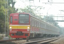 Lima Rangkaian KRL seri 205 eks-Jalur Nambu Diuji Coba