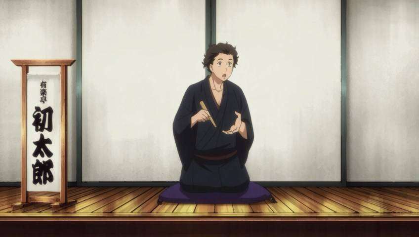 Sit-down comedy: Sukeroku menceritakan rakugo dan membuat penontonnya tertawa.