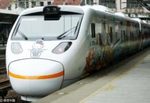 Taiwan Luncurkan Kereta Bertemakan Hello Kitty