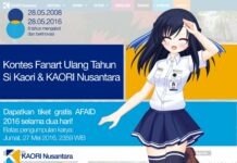 Raih Tiket AFAID 2016 Dalam Kontes Fanart Ulang Tahun Si Kaori!
