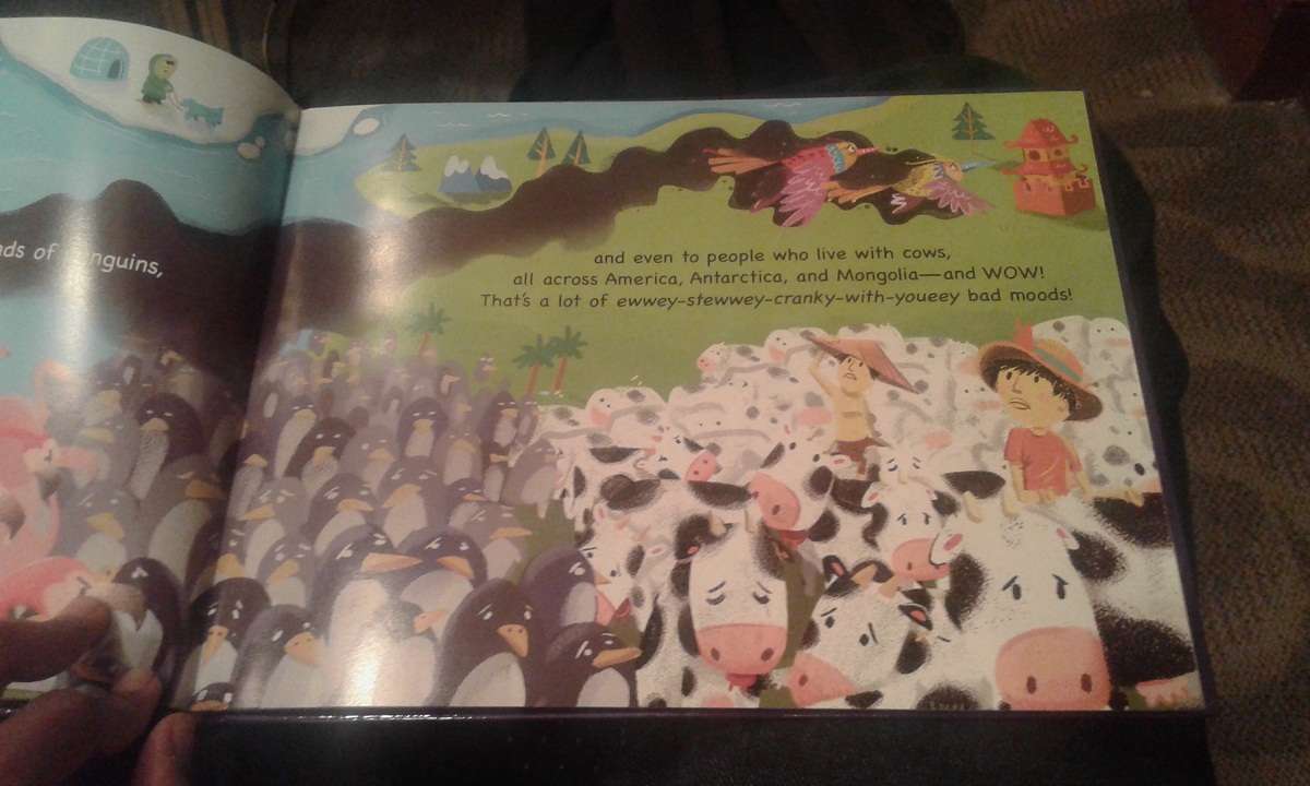 Salah satu ilustrasi di buku "How I Sent My Hug Around The World"