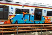 KRL seri 6000 Rangkaian 6111F Jadi Korban Vandalisme