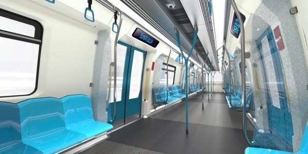 Bagian interior kereta.