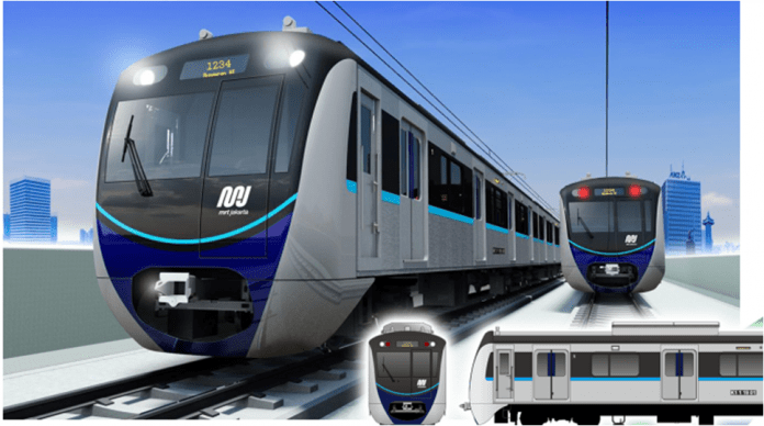 Desain rangkaian KA MRT Jakarta