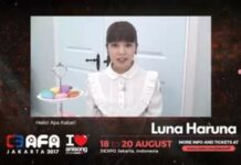 Jelang C3 AFA Jakarta 2017, Luna Haruna Menyapa Penggemarnya di Indonesia