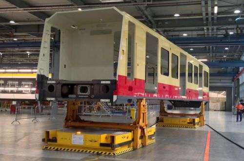 Rangka S-bahn Rangka dari kereta S-Bahn yang sudah dicat | Sumber: Rail Journal