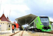 Presiden Joko Widodo ke Padang, Resmikan KA Bandara Internasional Minangkabau Foto KA Bandara Internasional Minangkabau