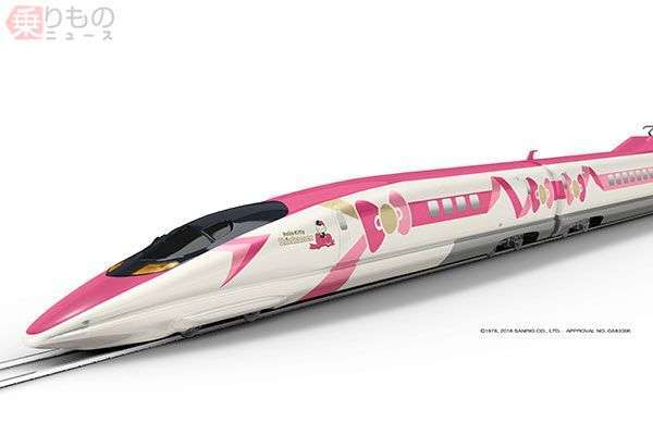180314_jr_kitty_01 Shinkansen Bertema Hello Kitty