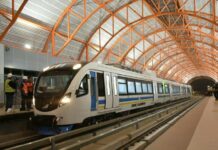 Rangkaian Pertama LRT Palembang Mulai Diuji Coba Rangkaian Pertama LRT Palembang