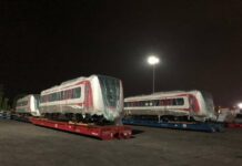 Lengkap! Delapan Unit Rangkaian Kereta LRT Jakarta Tiba Seluruhnya Rangkaian Kereta LRT Jakarta Tiba Seluruhnya