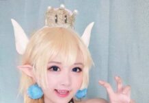Ketika Aliga Semakin Manis dengan Bercosplay Jadi Bowsette