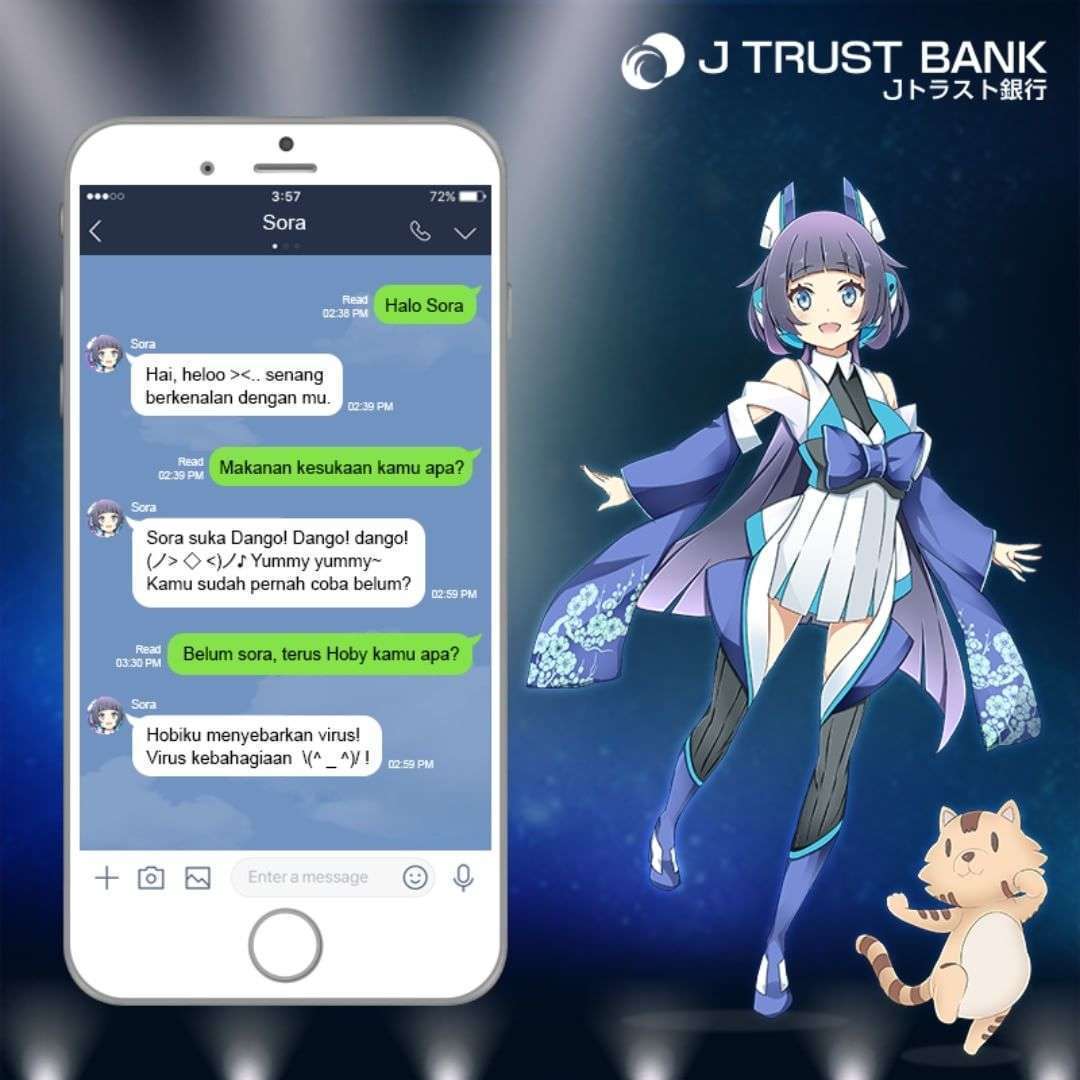 LINE App : Live Chat Anime Idol Group Moe Sora