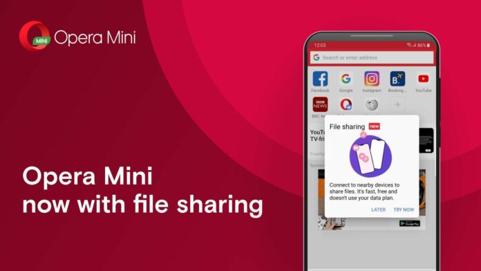 opera mini opera mini file sharing