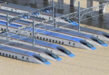10 Set Shinkansen di Depo Nagano yang Sempat Terendam akan Dihancurkan topan hagibis