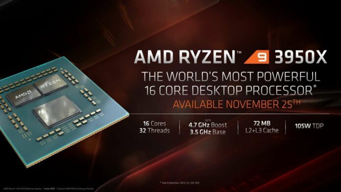 AMD Ryzen 9 3950X amd