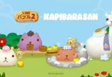 LINE Bubble 2 Berkolaborasi dengan Kapibarasan! Hadirkan Pengalaman Unik Bermain Gim Kapibarasan
