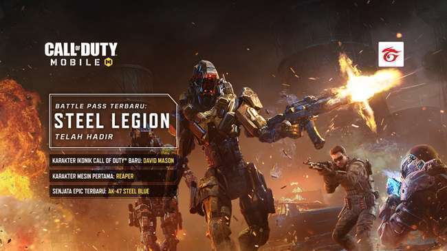 Senjata SMG baru GKS, Score streak baru Shock RC, dan Skin Epic AK-47 - Steel Blue menjadi hadiah dari Battle Pass steel legion