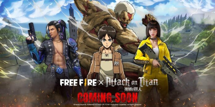 Free Fire x Attack on Titan attack on titan x free fire