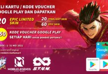 515 PARTY! GRATIS EPIC LIMITED SKIN Mobile Legends hanya di Alfamart dengan Kartu/Kode Voucher Google Play mobile legends