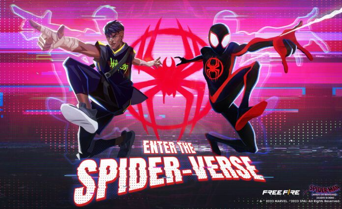 Spider-Verse Collab Campaign KV with Enter the Spider-Verse free fire spider-man