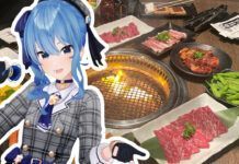 Yuk “Makan Bareng” Hoshimachi Suisei di Gyukaku! Siapa mau makan bareng Hoshimachi Suisei di Gyukaku?