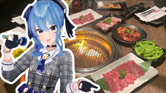 Siapa mau makan bareng Hoshimachi Suisei di Gyukaku?