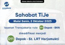 Transjakarta Tunda Perubahan Rute D11 Depok – LRT Harjamukti Seminggu Rute D11 Transjakarta ditunda mulai 2 Oktober.