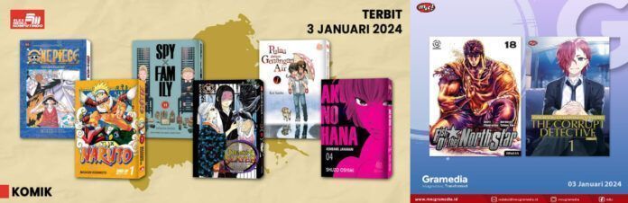 komik Jadwal Terbit Komik Tanggal 3 Januari 2024