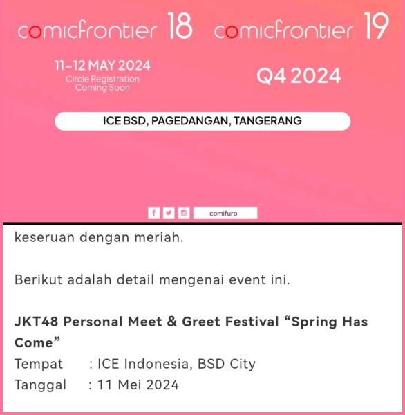 comifuro dan jkt48 comifuro jkt48 ice bsd