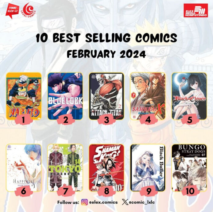 komik best seller elex media februari 2024