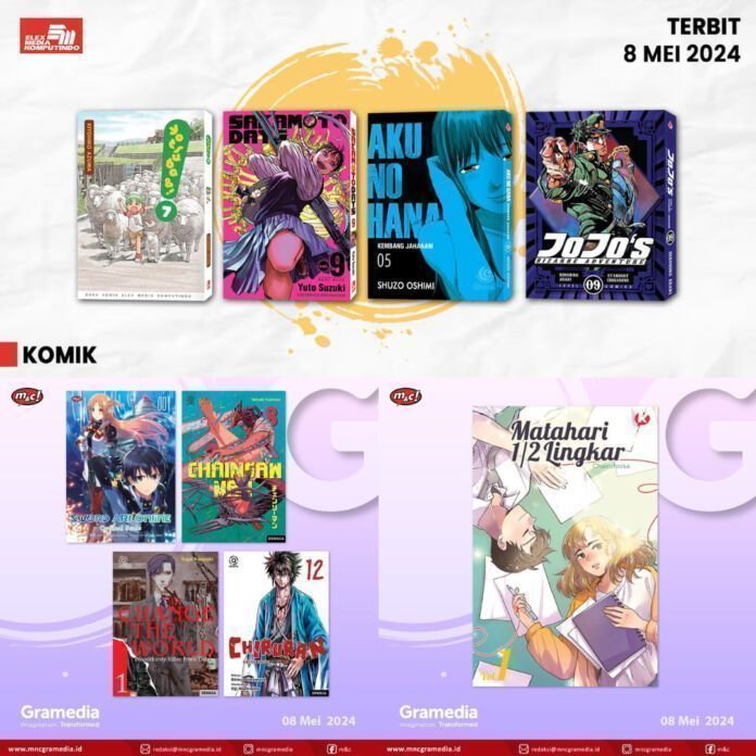 komik Jadwal Terbit Komik Tanggal 8 Mei 2024
