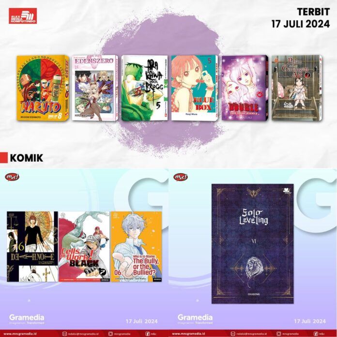 Jadwal Terbit Komik Tanggal 17 Juli 2024