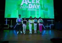 Acer Day 2024: Pengalaman AI Tanpa Batas untuk Pelanggan Brisia Jodie, Acer Ambassador bersama Fransisca Maya, Head of Marketing Acer Indonesia, Leny Ng, President Director Acer Indonesia, Theresia Hanydawati, Head of Consumer Product Manager Acer Indonesia, Ananta Vinnie, Music Produce