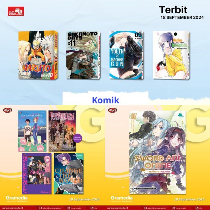 komik Jadwal Terbit Komik Tanggal 18 September 2024