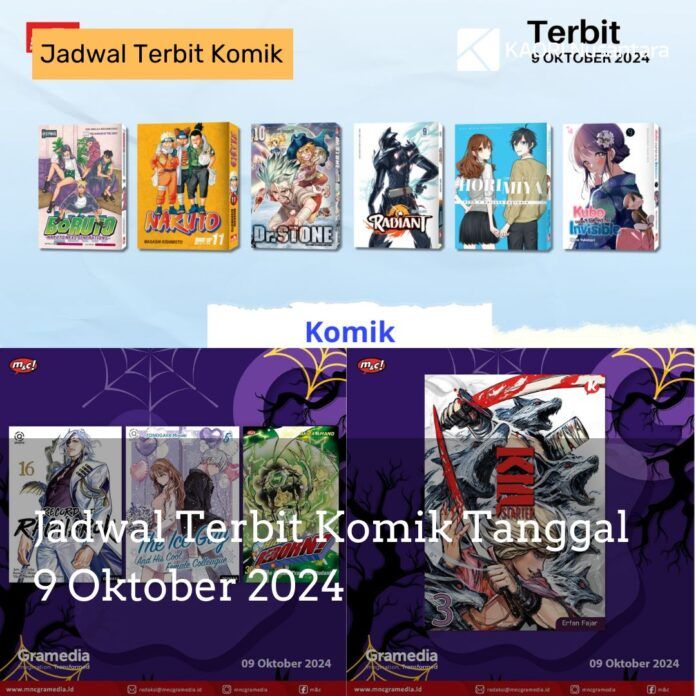 Jadwal Terbit Komik Tanggal 9 Oktober 2024