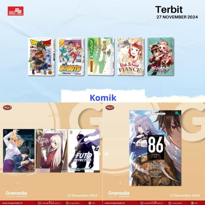 komik Jadwal Terbit Komik Tanggal 27 November 2024
