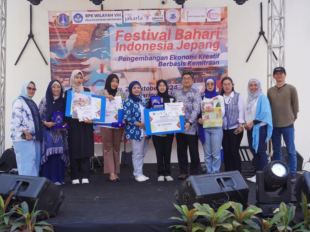 Direktur Kemitraan IHHCH Ibu Wulan, Kepala UP Museum Kebaharian Jakarta, Ibu Misari, Perwakilan BPK 8, kemudian oleh Atase Kebudayaan Jepang untuk Indonesia, Bapak Hoshino Daisuke, danKadis Pariwisata dan Ekonomi Kreatif Jakarta Utara, Ibu Shinta Nindyawati,