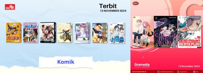 komik Jadwal Terbit Komik Tanggal 13 November 2024