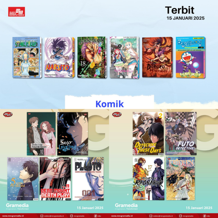 komik Jadwal Terbit Komik Tanggal 15 Januari 2025