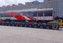 Sambut Rangkaian Baru KRL Dari Tiongkok KRL CRRC di Stasiun Pasoso KCI