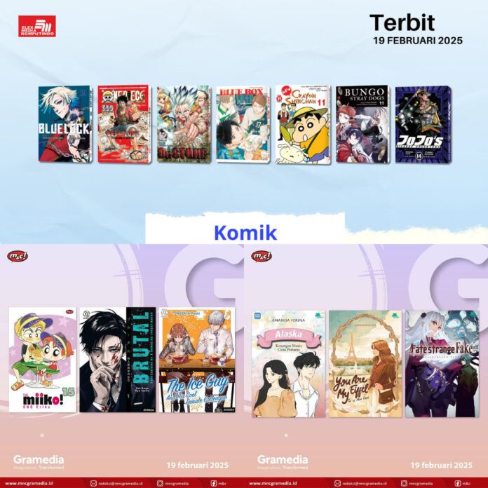 komik Jadwal Terbit Komik Tanggal 19 Februari 2025