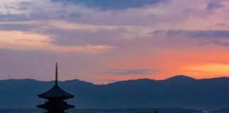 wisatawan di kyoto
