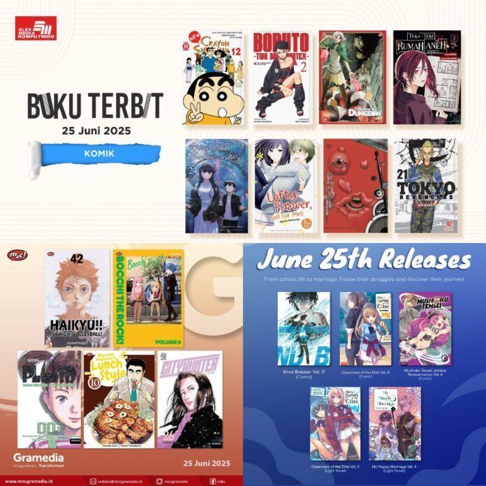 komik Jadwal Terbit Komik Tanggal 25 Juni 2025