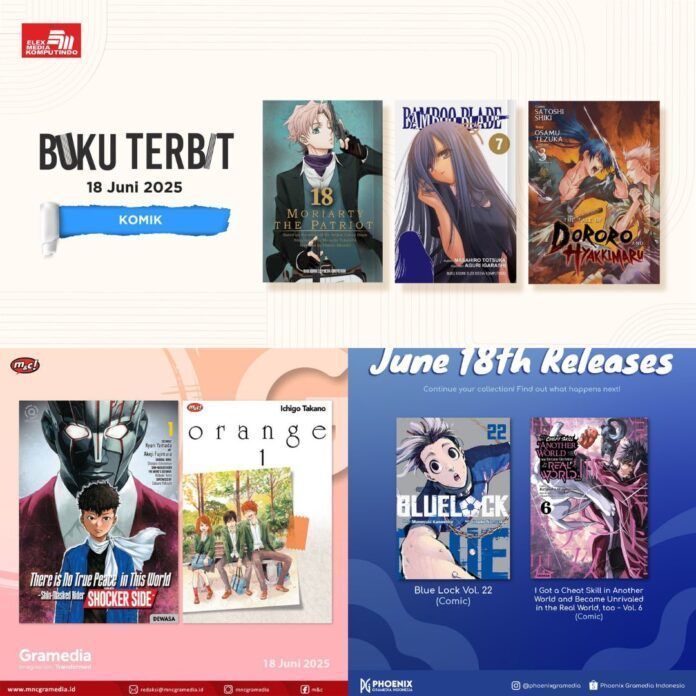 komik Jadwal Terbit Komik Tanggal 18 Juni 2025