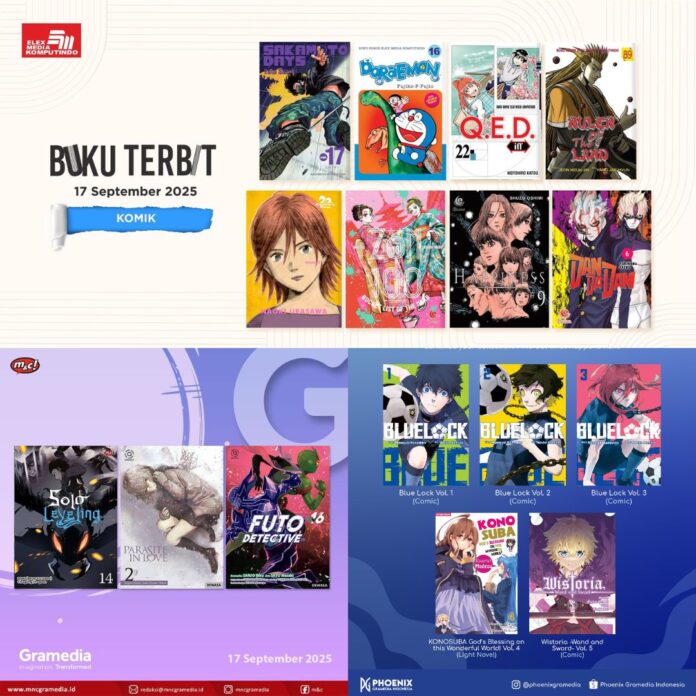 komik Jadwal Terbit Komik Tanggal 17 September 2025
