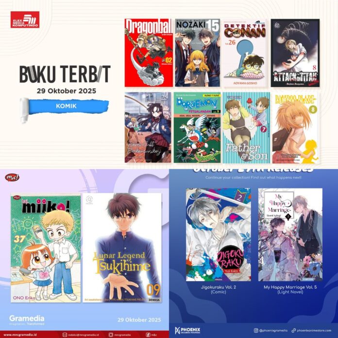 komik Jadwal Terbit Komik Tanggal 29 September 2025